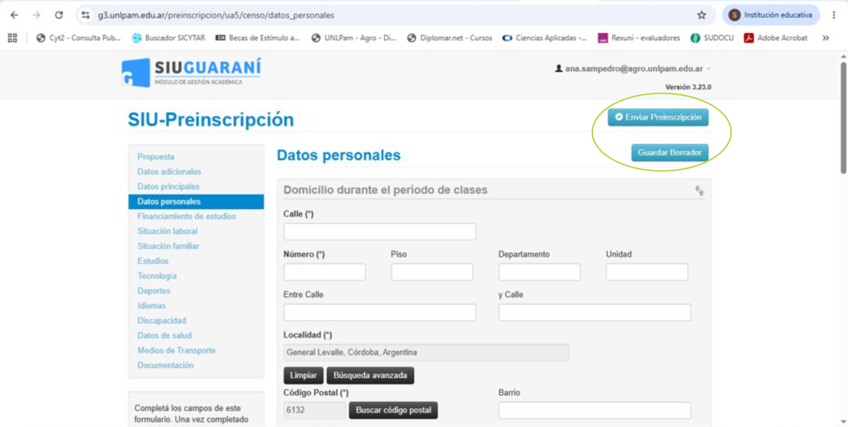 SIU PREINSCRIPCIÓN 1